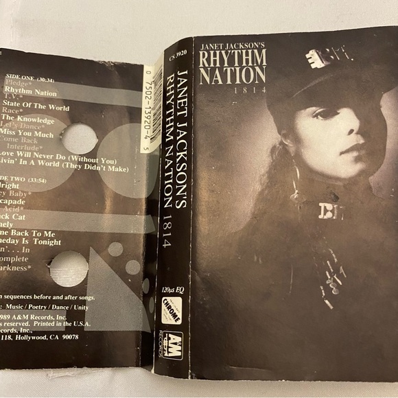 Janet Jackson - Rhythm Nation - 1989 Cassette /R&B Soul Vocal Pop - Picture 16 of 16